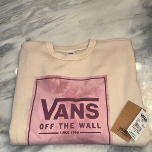 NWT vans ladies crewneck sweatshirt size small